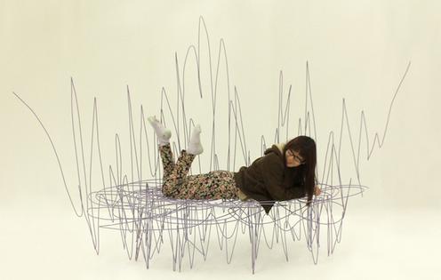 線性家具像設計草圖的實物作品